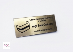 identyfikator_laminat_lekarz_zloty_szczotkowany