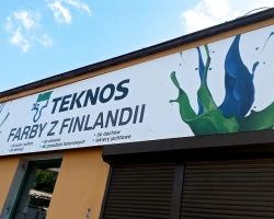 reklama na sztywnej płycie dibond i konstrukcji