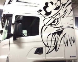 oklejanie-samochodow-ciagnik-scania-logo